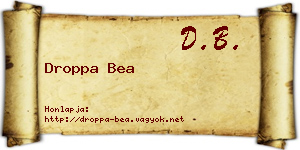 Droppa Bea névjegykártya